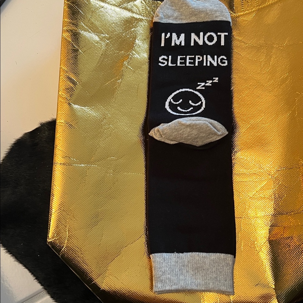 NOVELTY SOCKS - I’M NOT SLEEPING GIFT BOXED